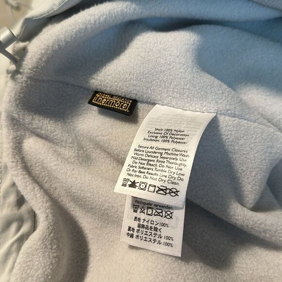 Sz L Eddie Bauer medium weight grey hooded jacket coat - Picture 9 of 9